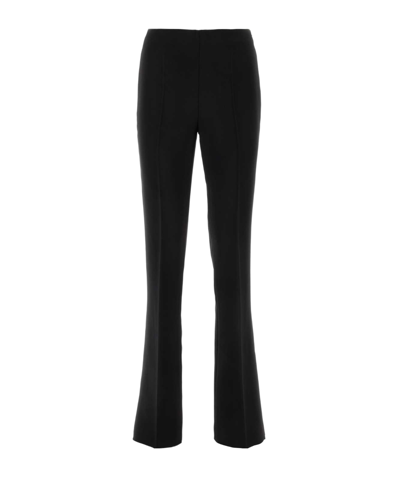 Ferragamo Black Viscose Blend Pant In Black