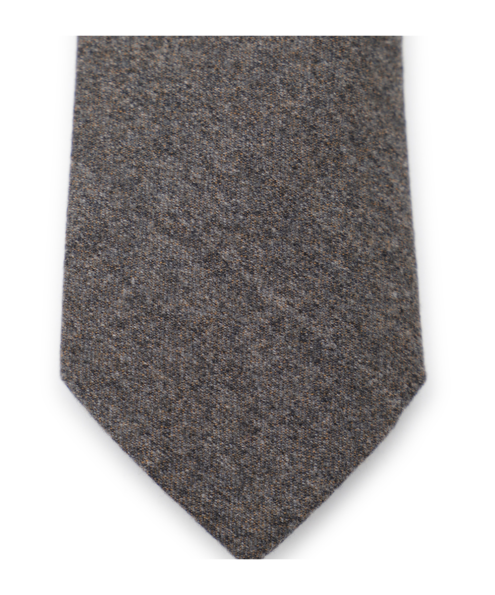 Canali Wool Tie In Gray