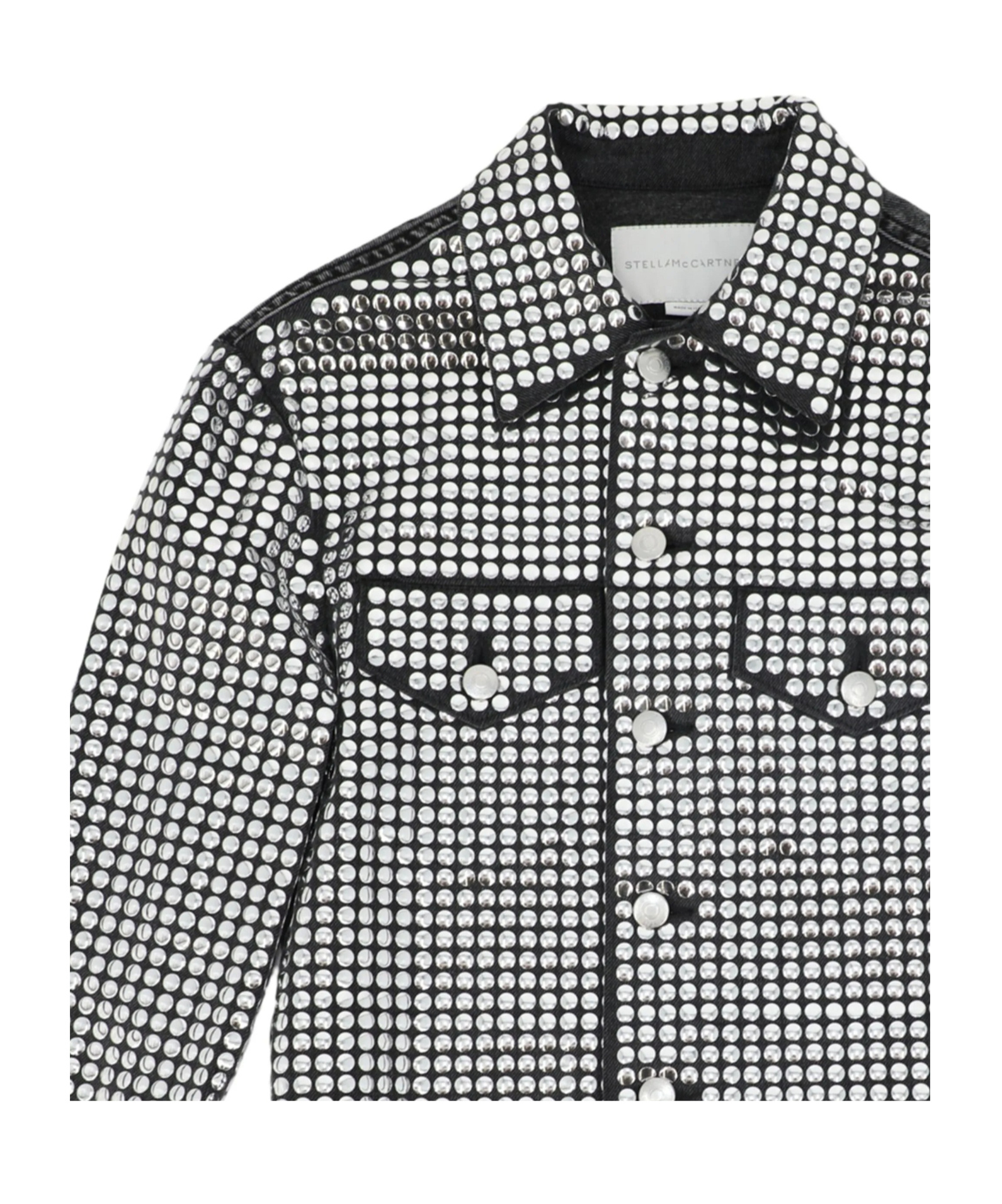 Stella Mccartney Denim Jacket With Mirror Clothing In Black