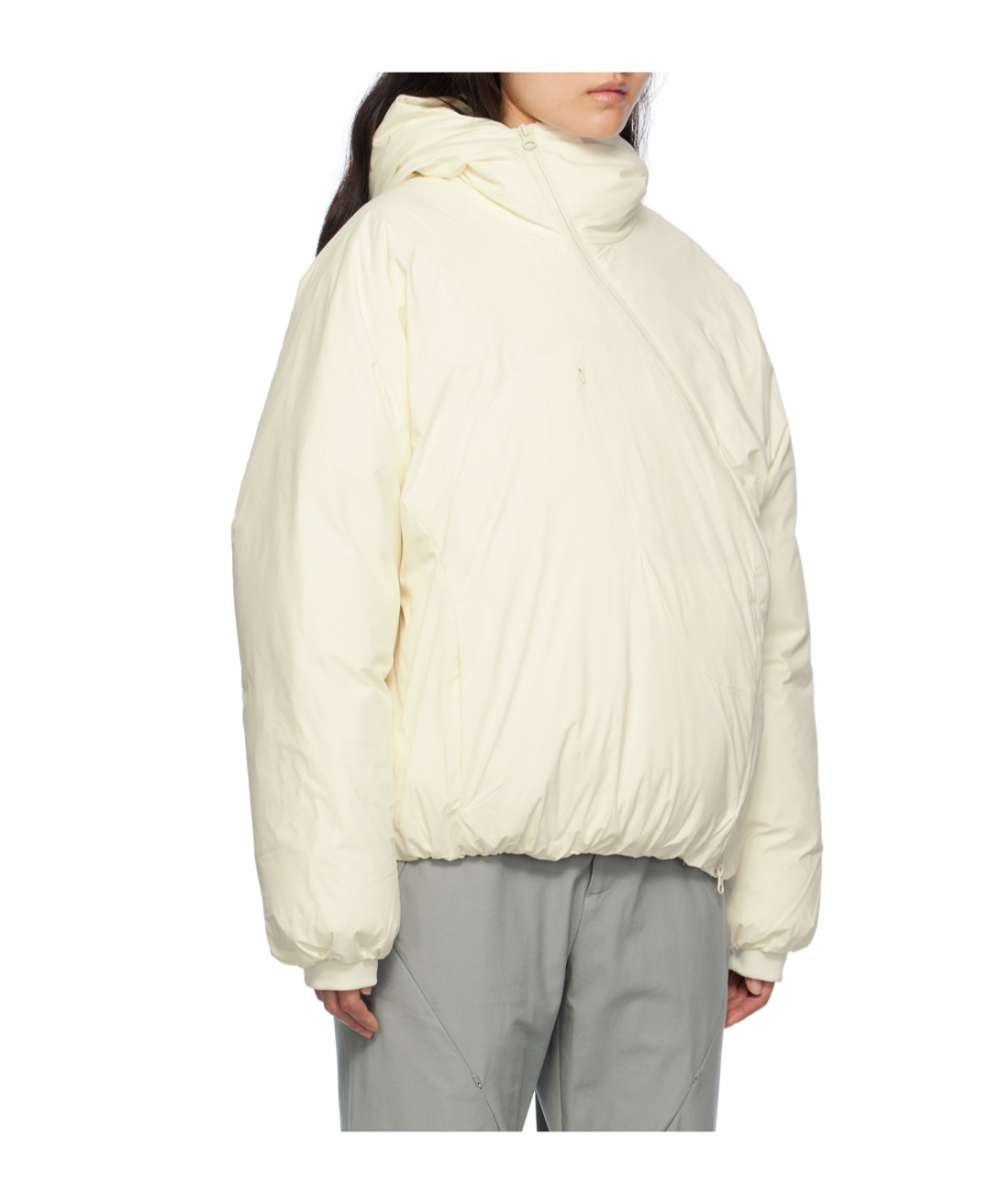 Post Archive Faction (paf) Zipper Down Jacket In White