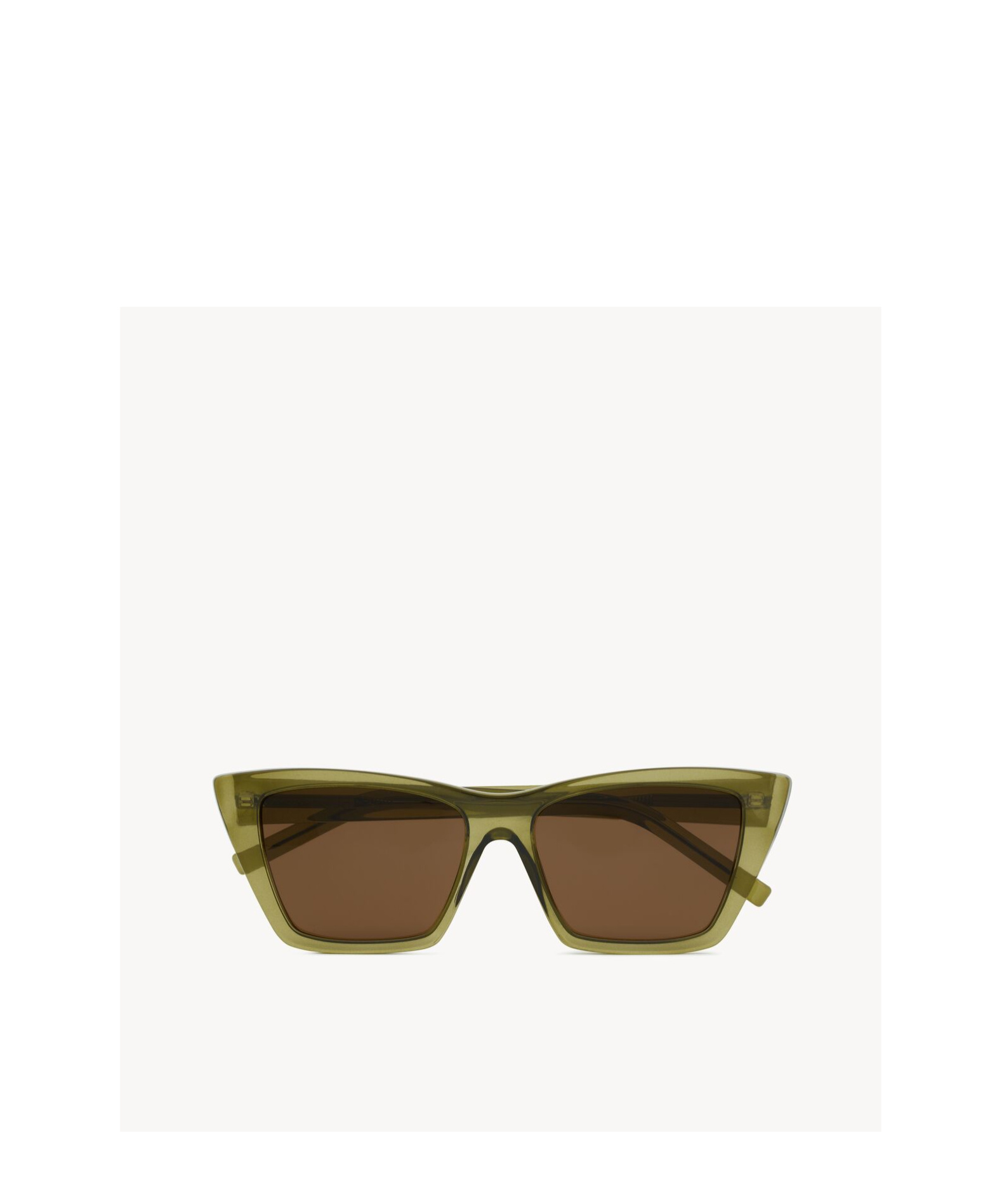 Saint Laurent Logo Sunglasses In Green