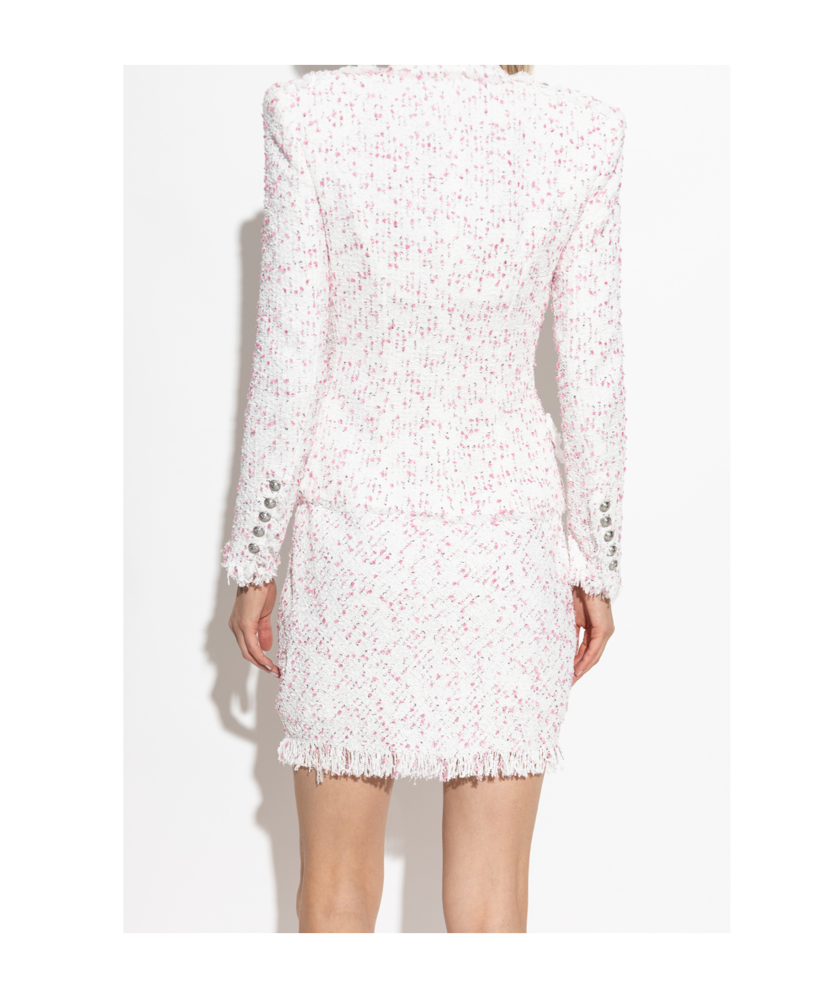 Balmain Tweed Blazer In White