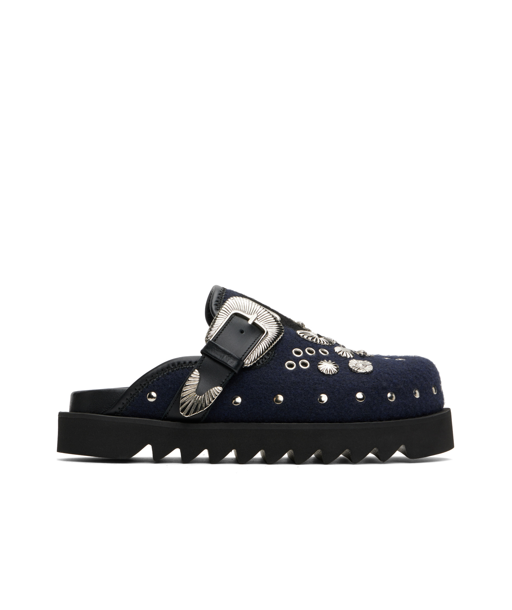 Toga Virilis Ssense Exclusive Navy Felt Loafers In Still Hungry/navy Blue