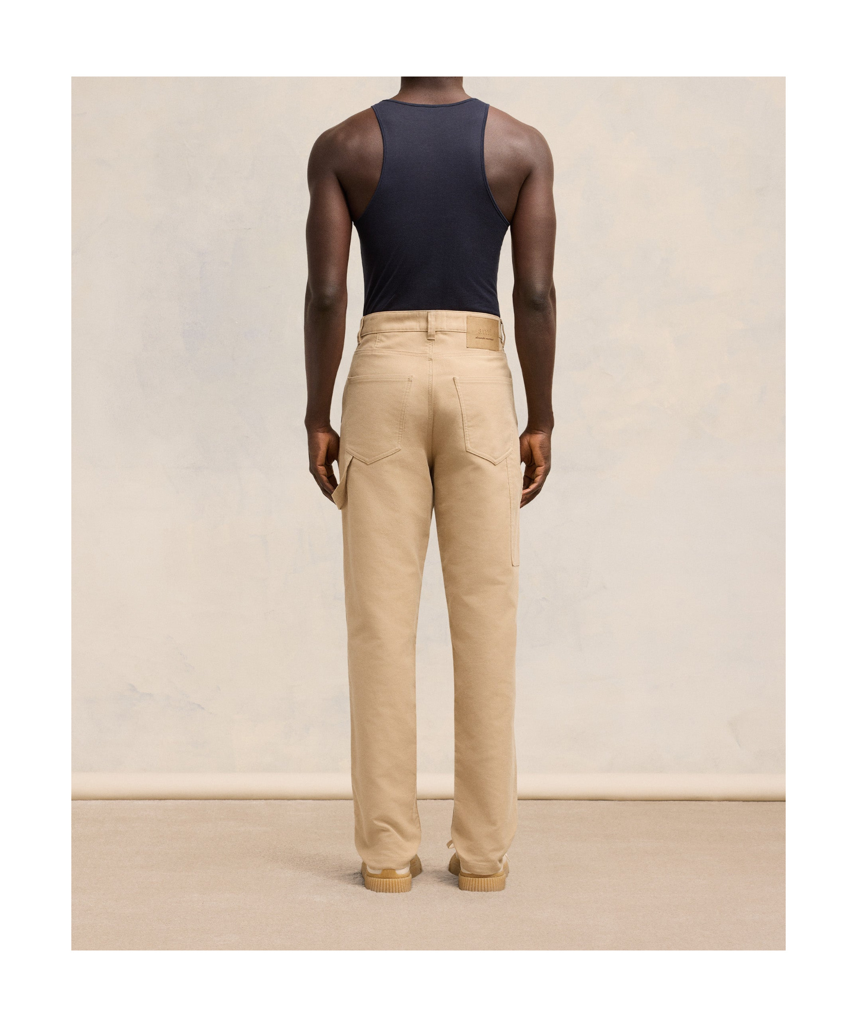 AMI ALEXANDRE MATTIUSSI AMI LOGO-PATCH WORKER TROUSERS 