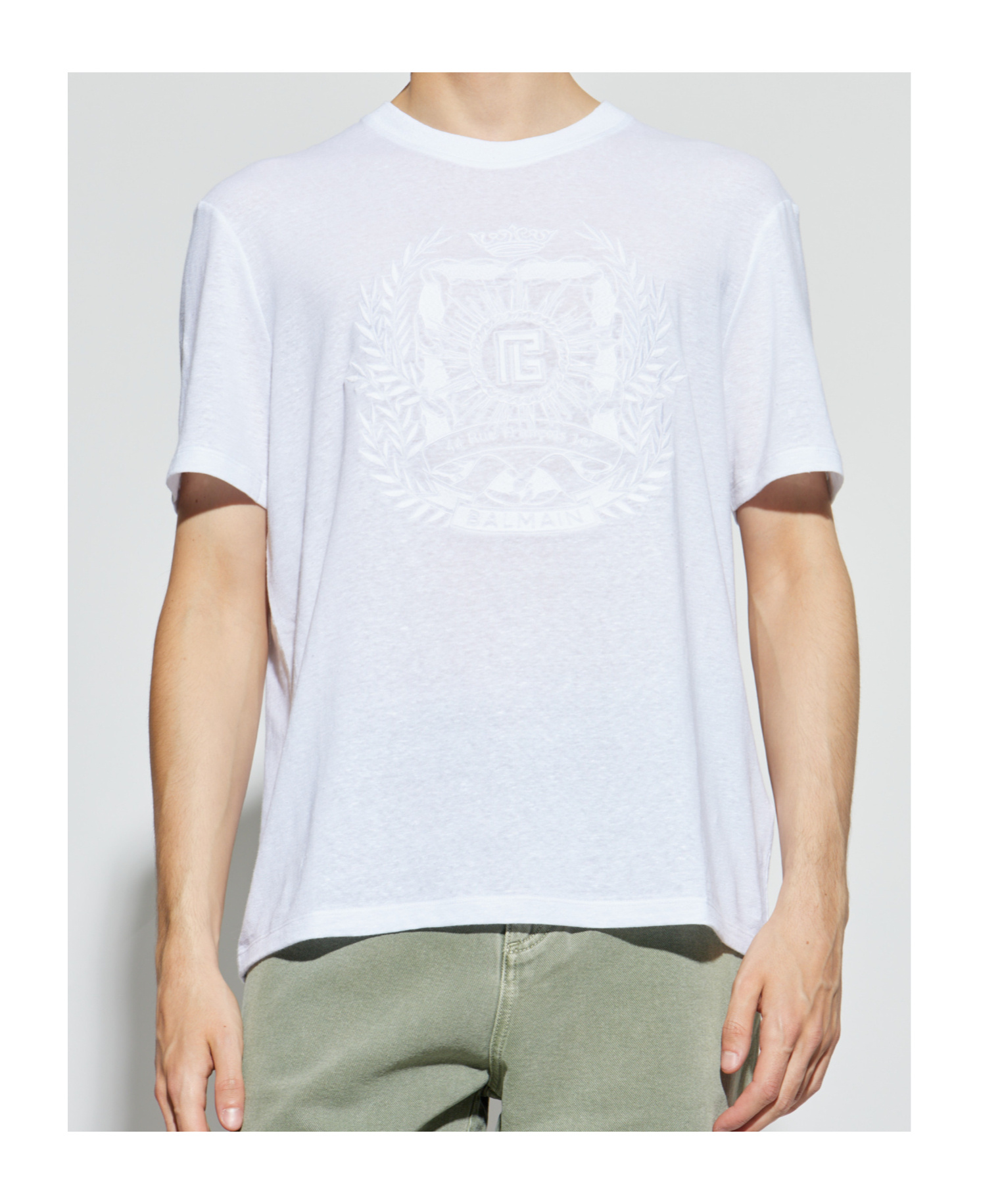 Balmain Short Sleeve T-shirt In Blue