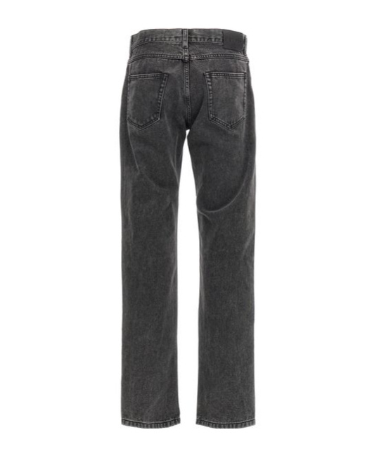 Alexander Mcqueen Alexander Mc Queen "metal Plate" Jeans In Black