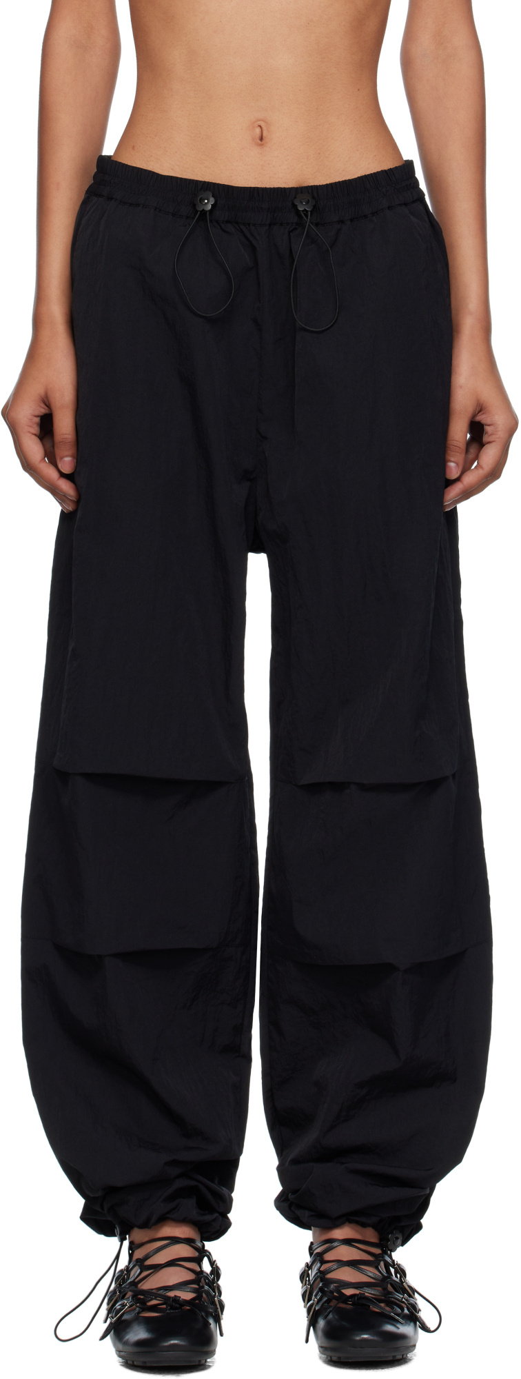 Cecilie Bahnsen Drawstring Casual Pants In Black