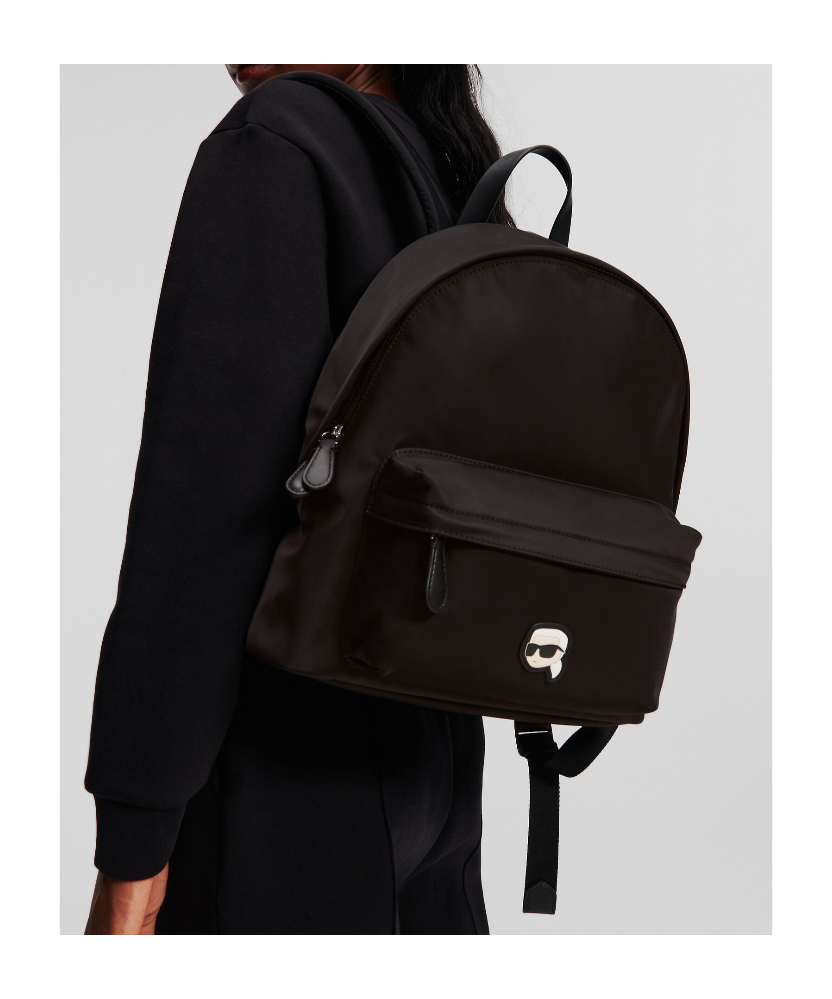 Karl Lagerfeld Top Handle Backpack In Black