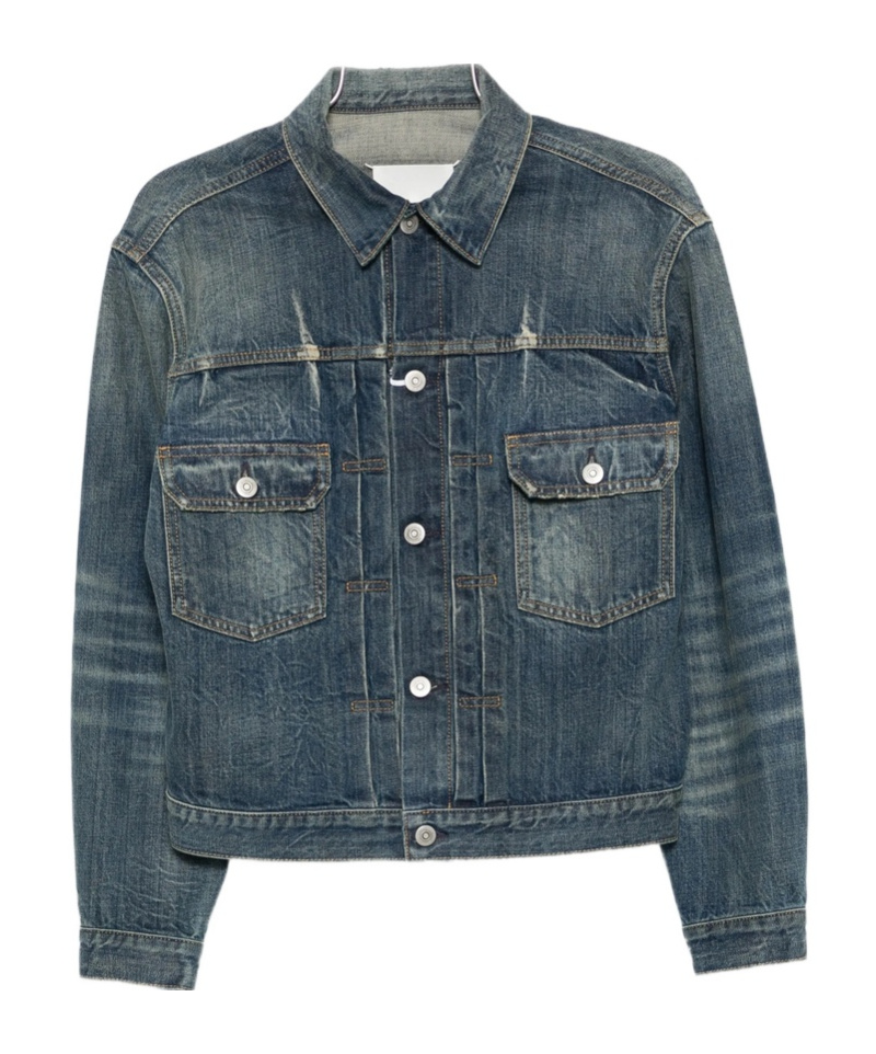 Maison Margiela Long-sleeved Denim Jacket In Blue