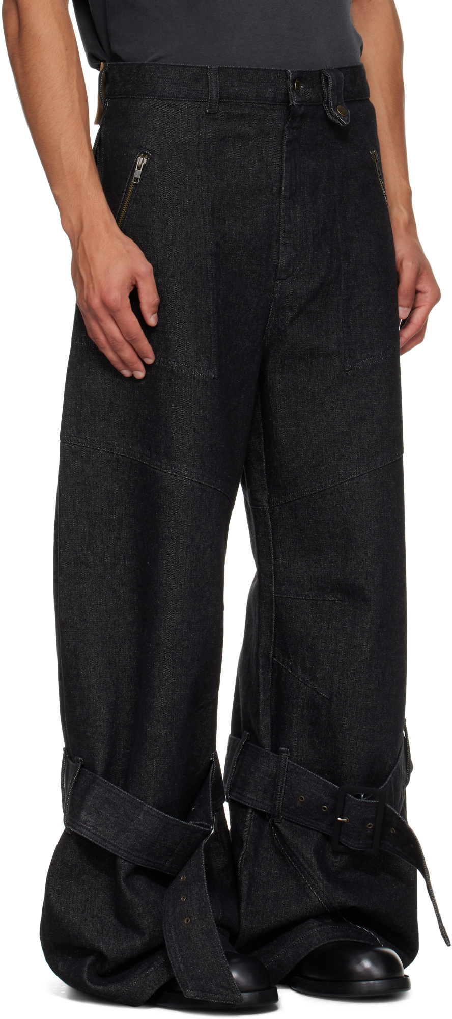 Egonlab Cargo Jeans In Black