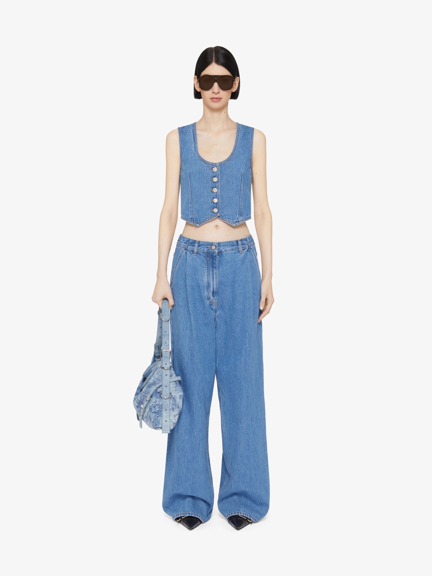 Givenchy Blue Oversized Jeans In Blue
