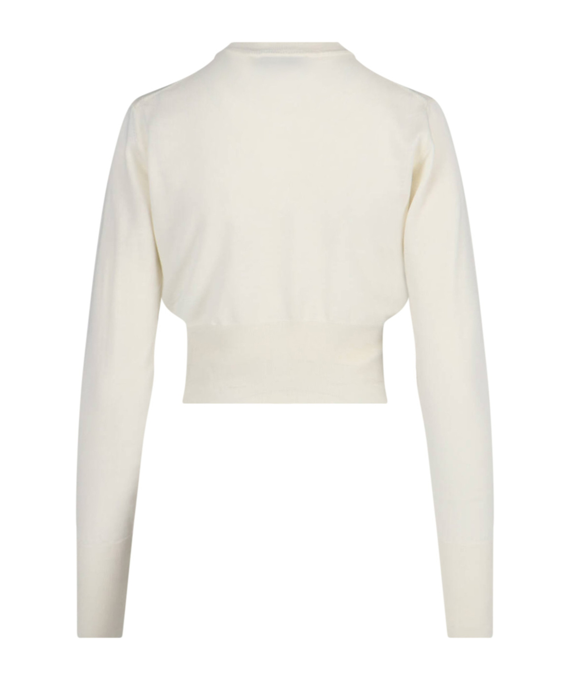 Shop Vivienne Westwood Bea Knit Cropped Cardigan In White