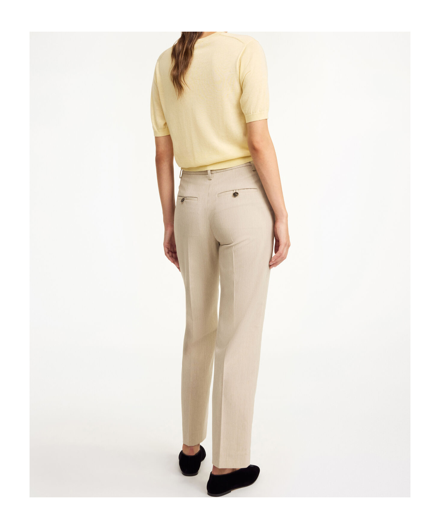 By Malene Birger Igda Crepe Straight-leg Pants In Nude