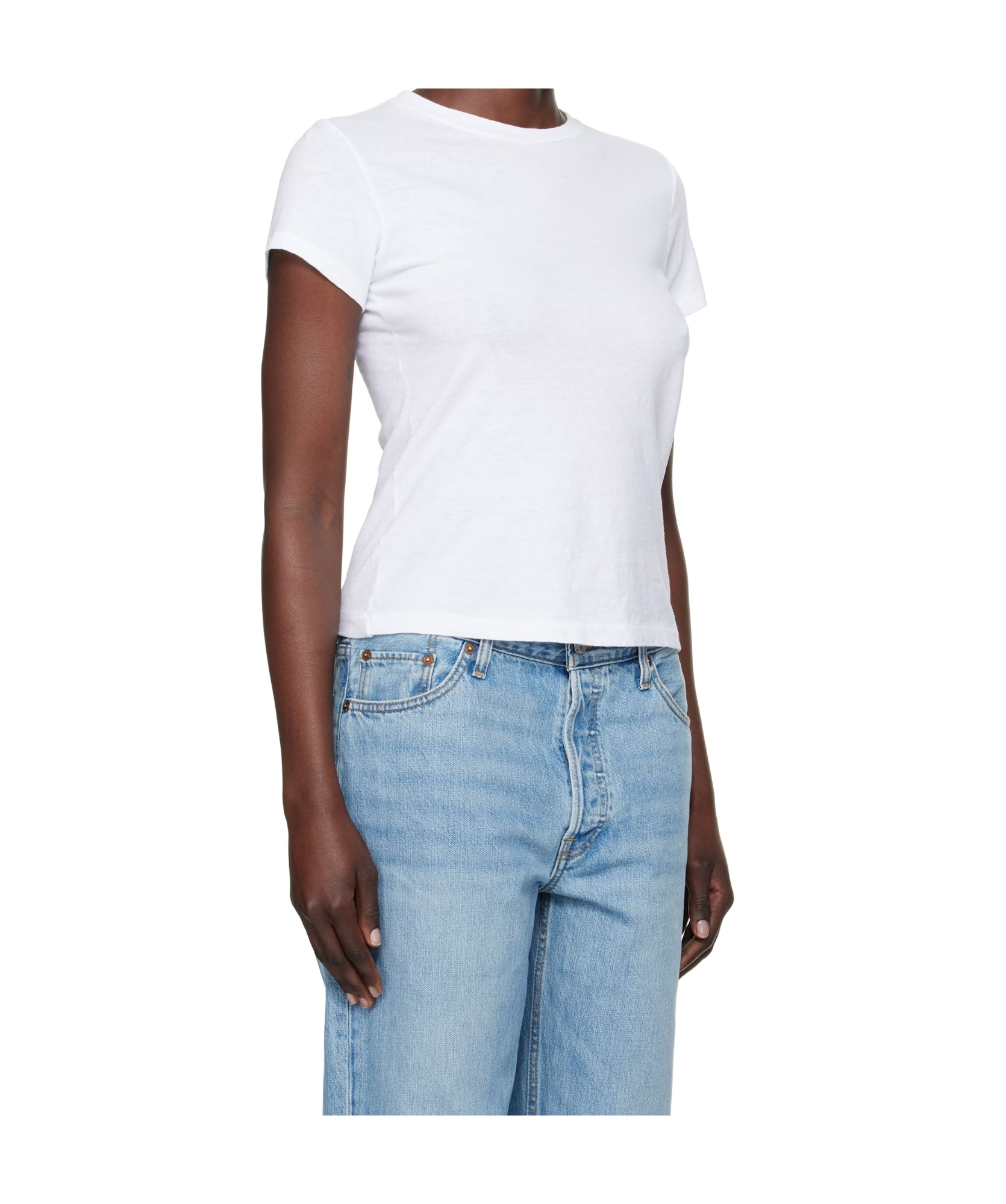 Re/done Short-sleeved T-shirt In White