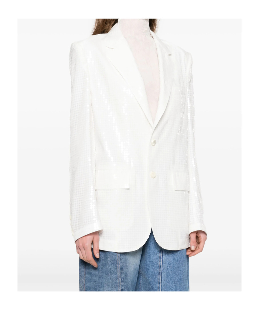 Junya Watanabe Single-breasted Jacket In Sequinned Satin