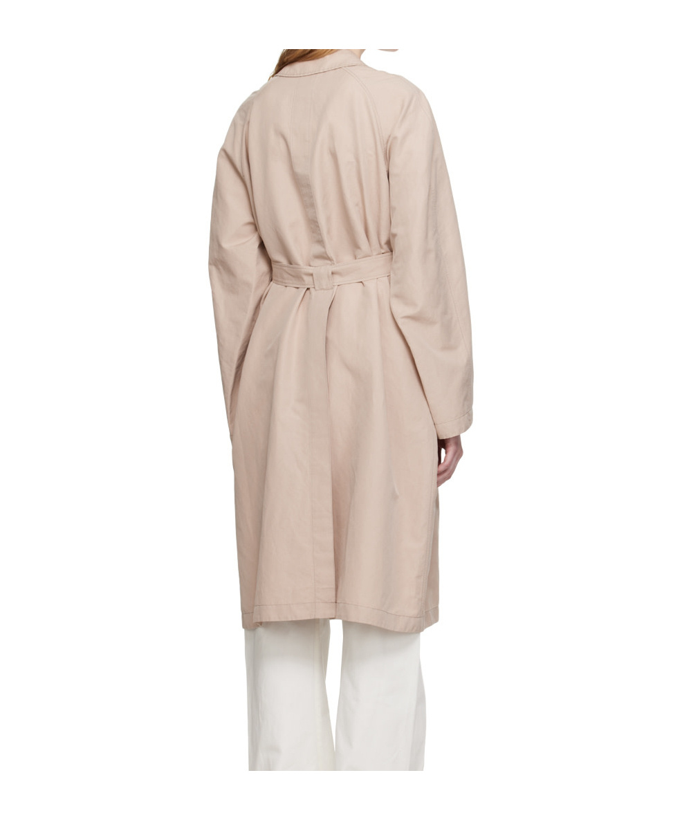 Lemaire Belted Trench Coat In Nude