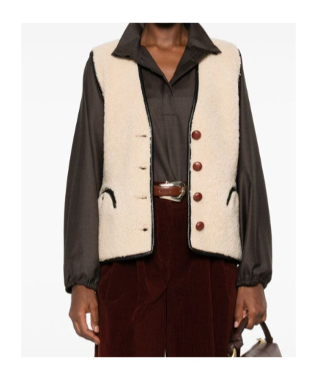 Blazé Milano V-neck Vest In Brown