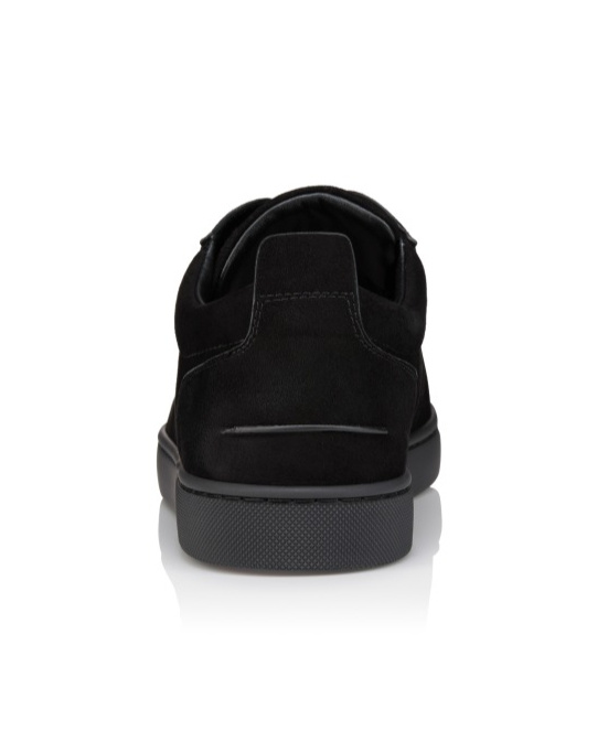 Christian Louboutin St. Louis Suede Slip-on Sneakers In Black