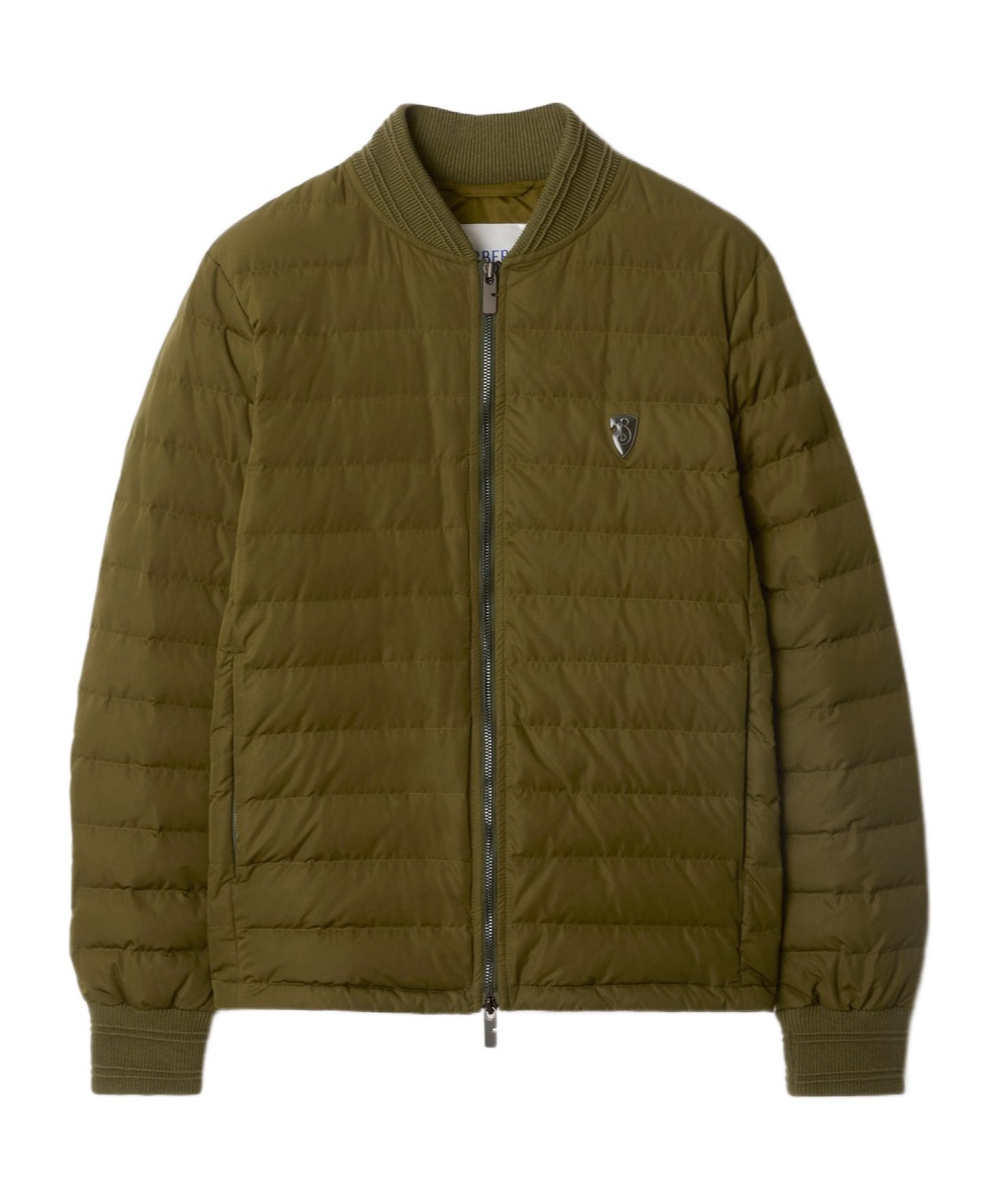 Burberry Men Dalham B Shield Logo Down Jacket In Green