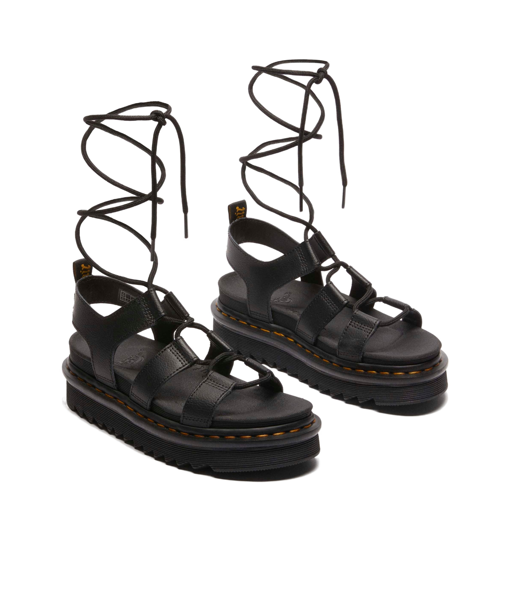 Shop Dr. Martens' Nartilla Athena Leather Gladiator Sandals In Black