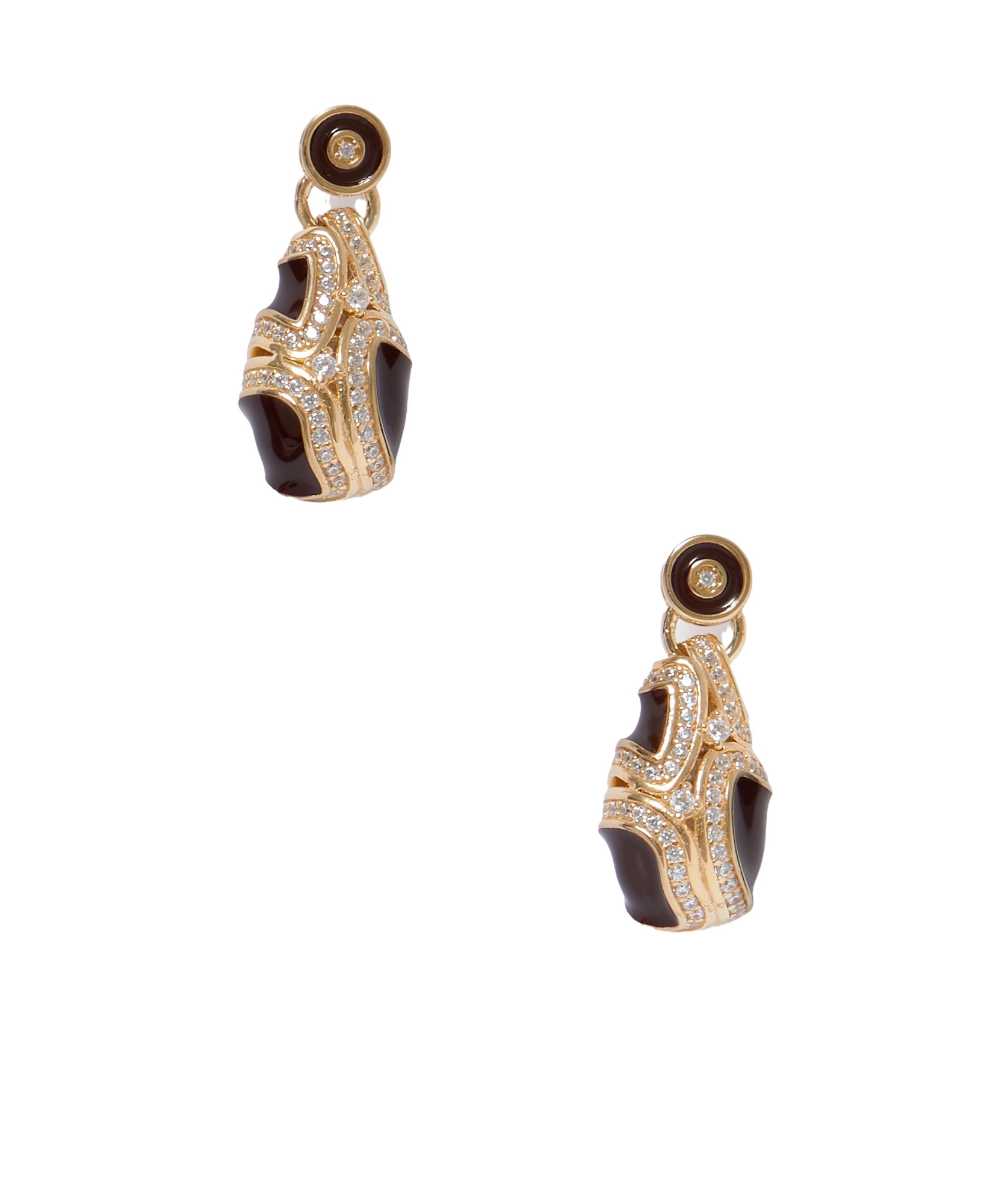 Bottega Veneta Tear Drop Earrings In Yellow