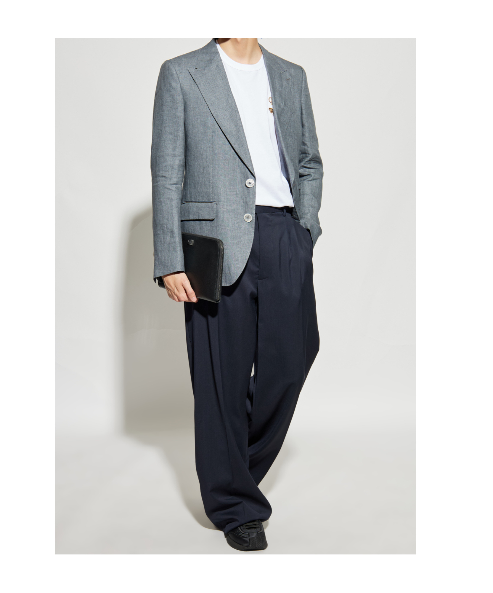 Dolce & Gabbana Single-breasted Blazer In Gray