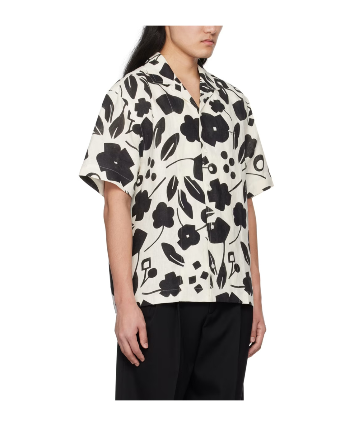 Jacquemus Graphic Print Short-sleeved Shirt In Black