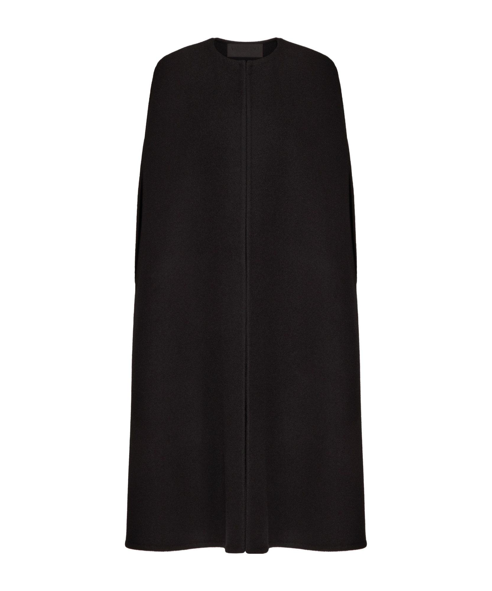 Valentino Broad-shouldered Wool-cashmere Cape In Black