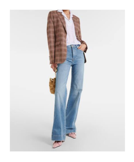 7 For All Mankind Modern Dojo High-rise Flared Jeans In Blue