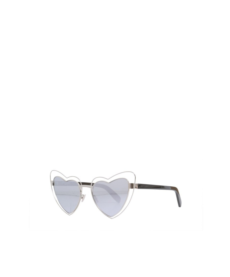Saint Laurent Loulou Heart-shaped Sunglasses In Gray