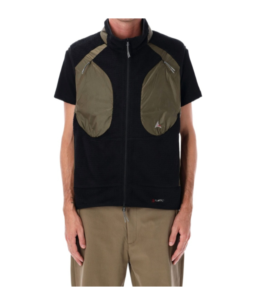 Roa Polartech Vest Featuring Contrast Panels In Black