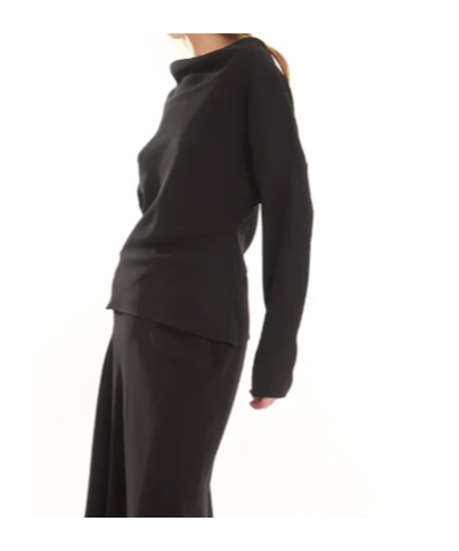 P.a.r.o.s.h Cowl-neck Blouse In Black