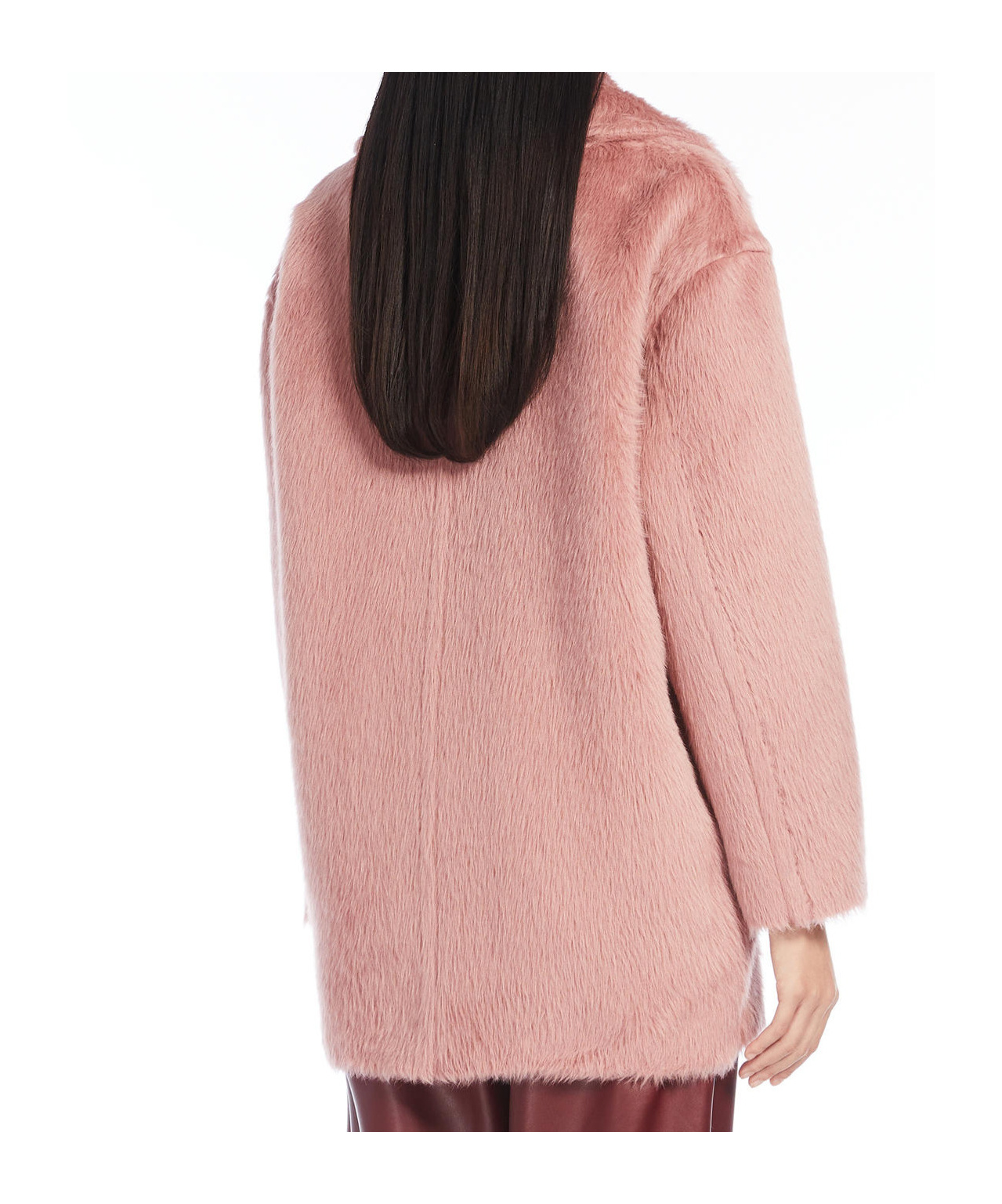 Max Mara Long-sleeved Coat In Pink