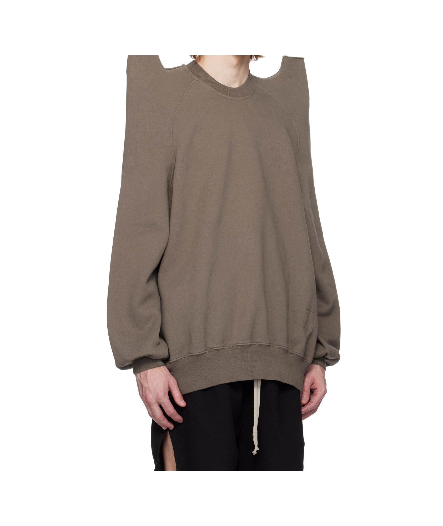 Rick Owens Drkshdw Gray Hollywood Tecsweat Sweatshirt In Gray