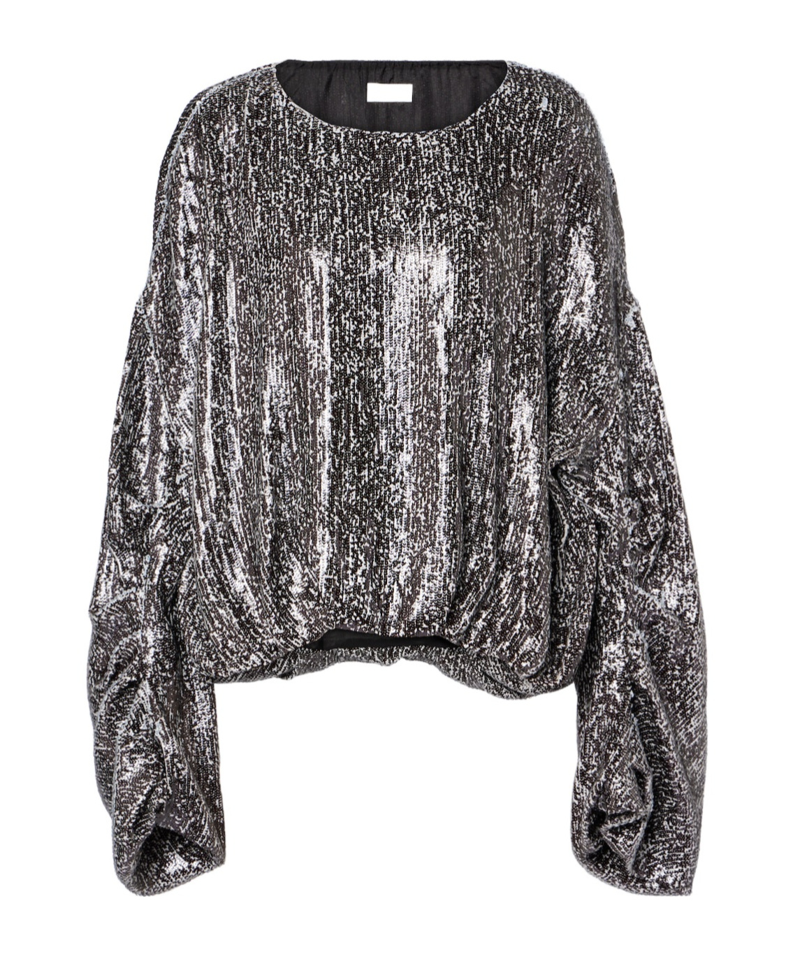 Dries Van Noten Sequined Gathered Blouse In Black