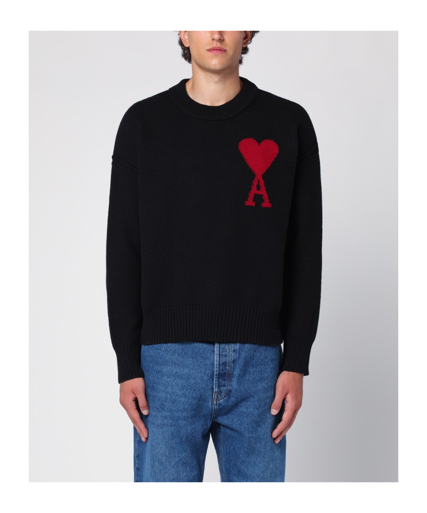 Ami Alexandre Mattiussi Ami Paris Sweaters In Black
