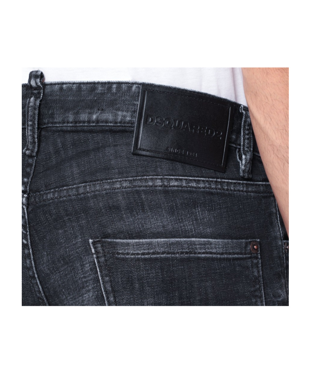 Dsquared2 Black Stretch Denim Cool Guy Jeans In Blue