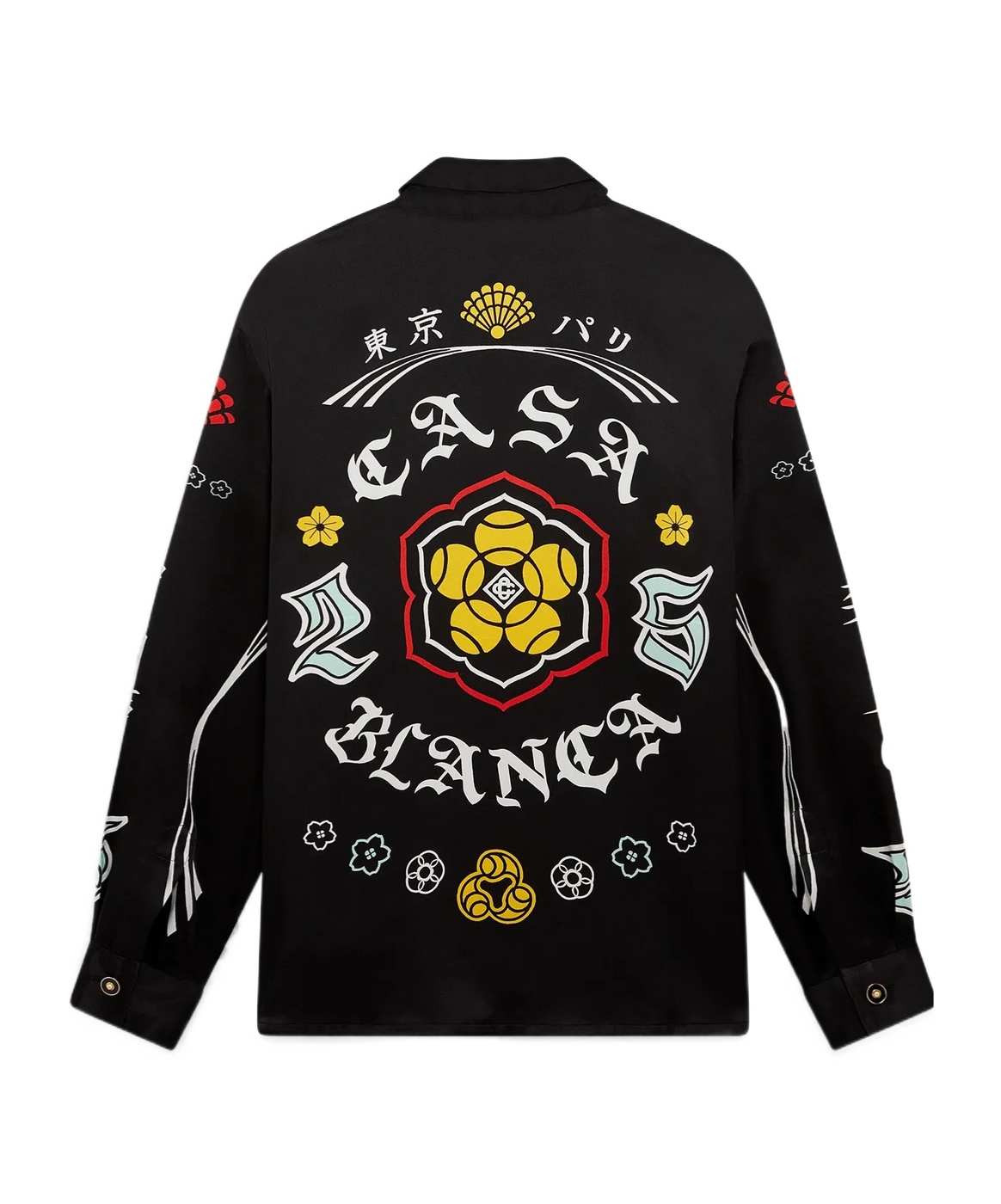 Casablanca Long-sleeved Logo Shirt In Black