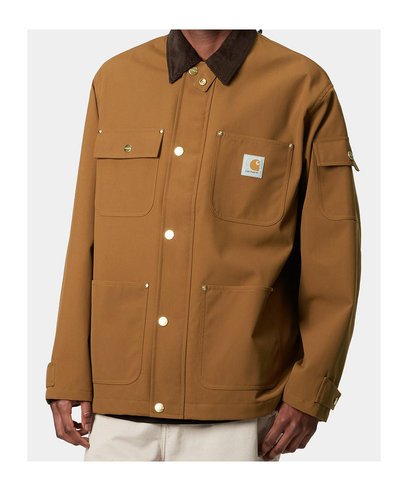 Carhartt Michigan Organic Cotton Single-breasted Coat In Brown