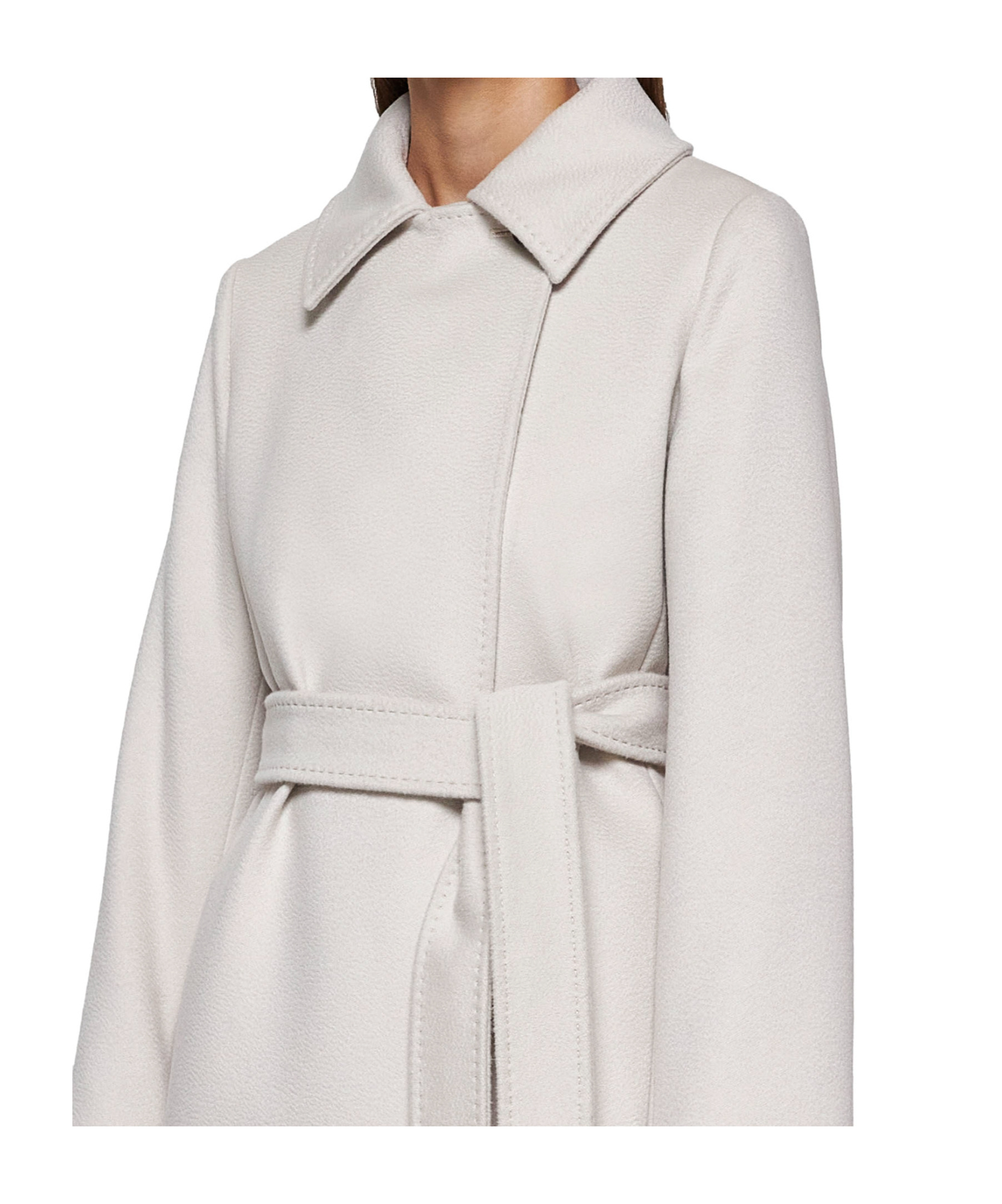 Max Mara Long-sleeved Coat In White