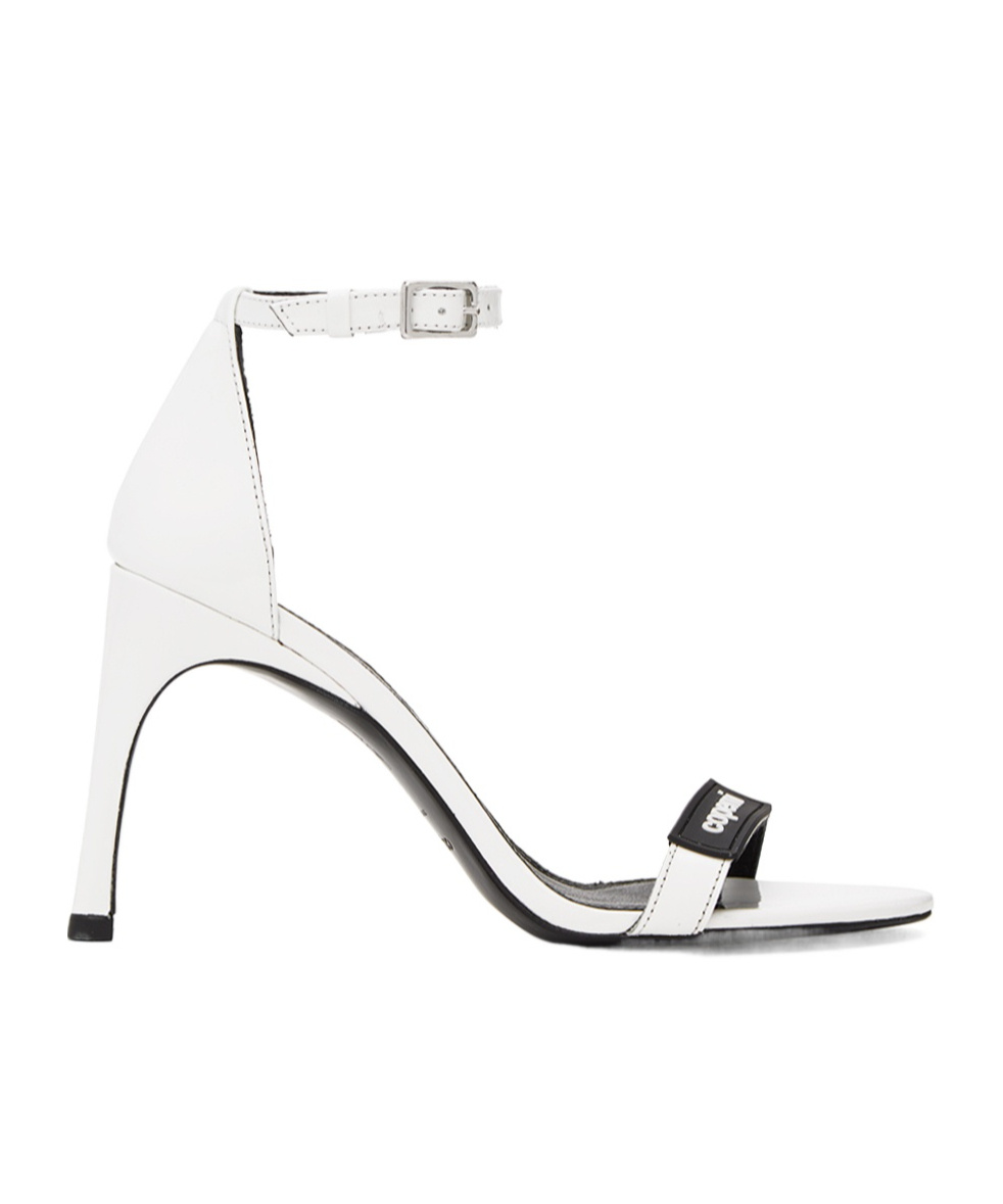COPERNI CONTRAST-COLOR LOGO HIGH-HEELED SANDALS 
