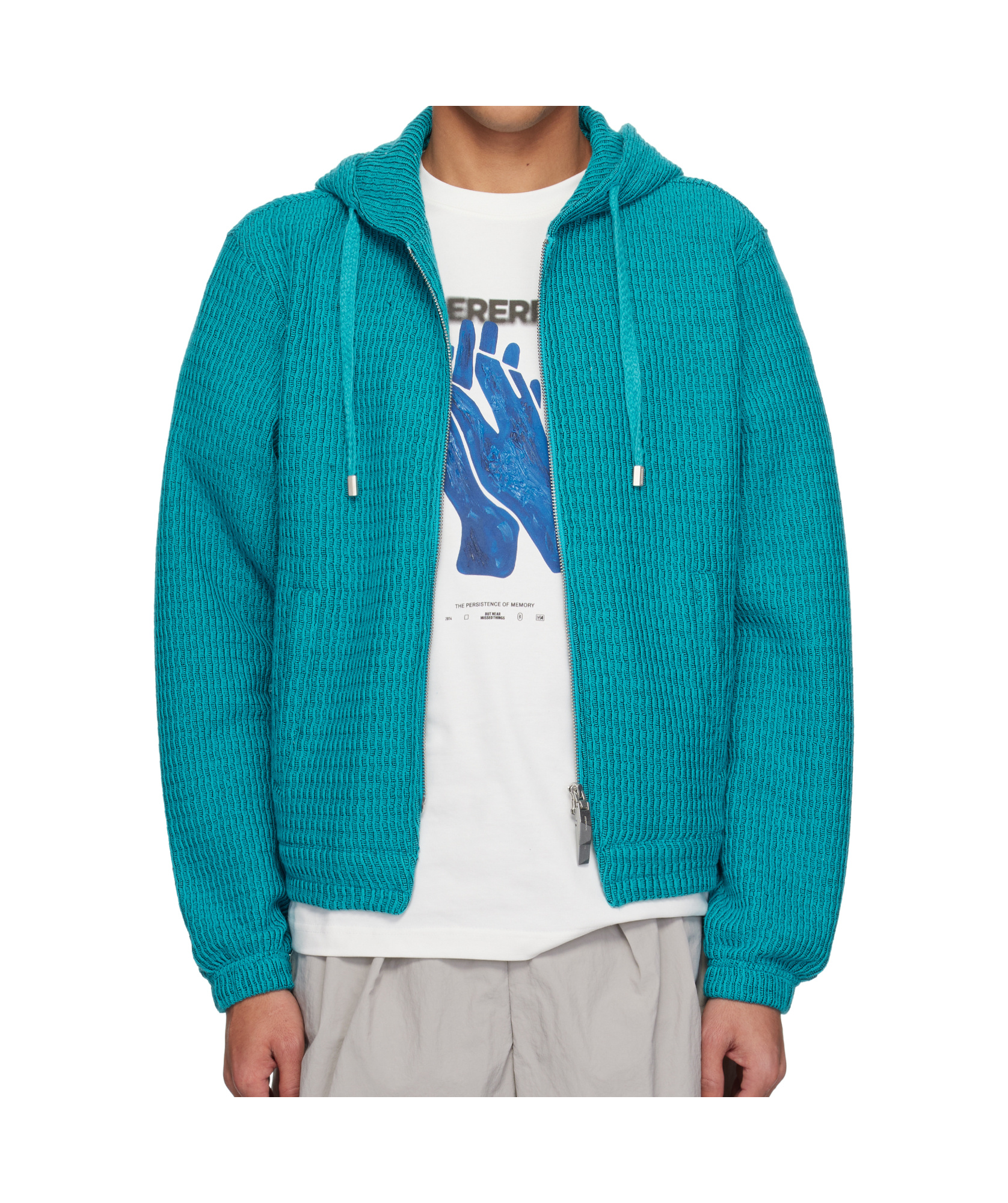 Ader Error Blue Lunel Zip-up Product. 30 Hoodie In Green