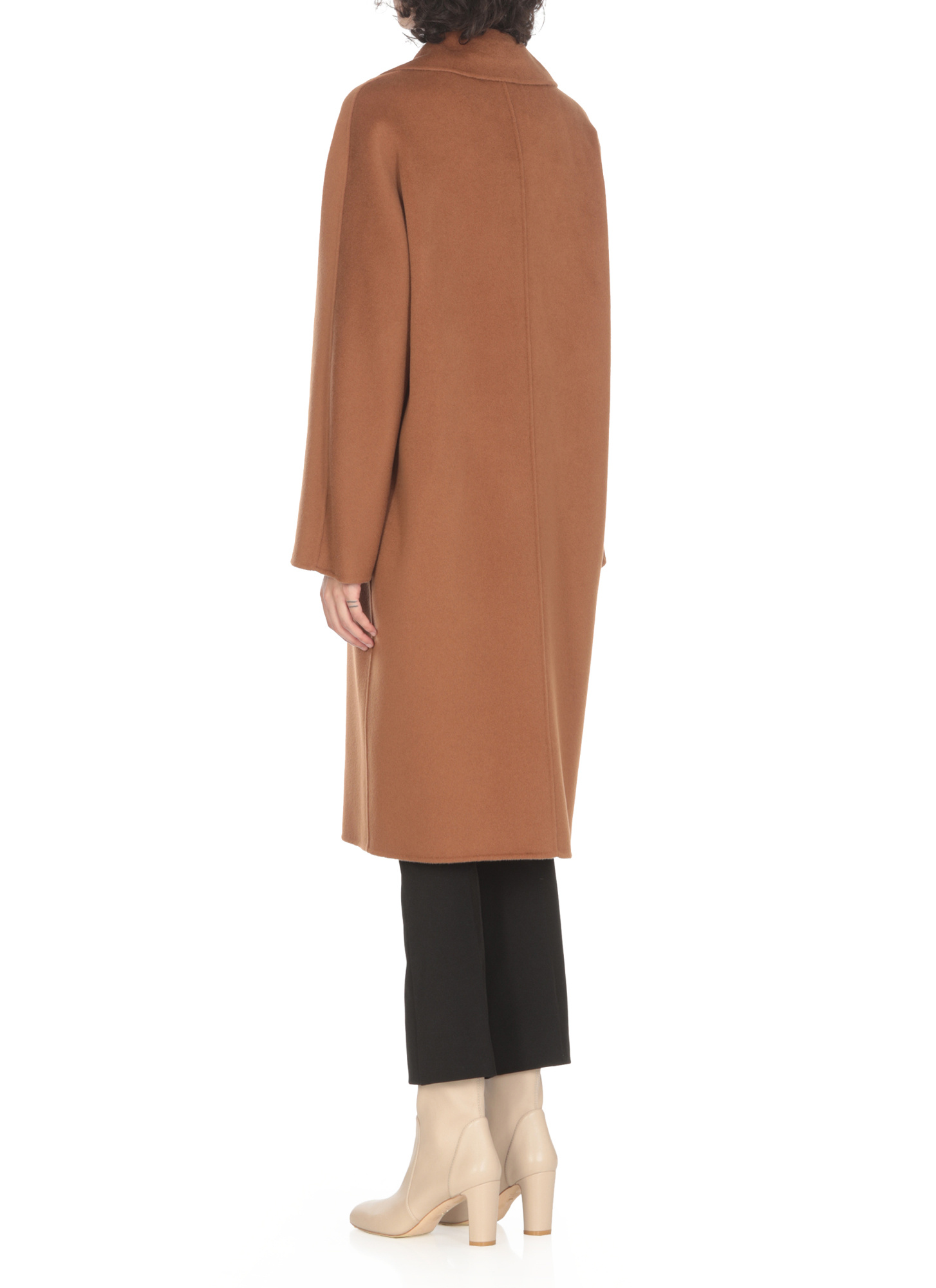 Max Mara Double-breasted Wool Cashmere Coat In Brown