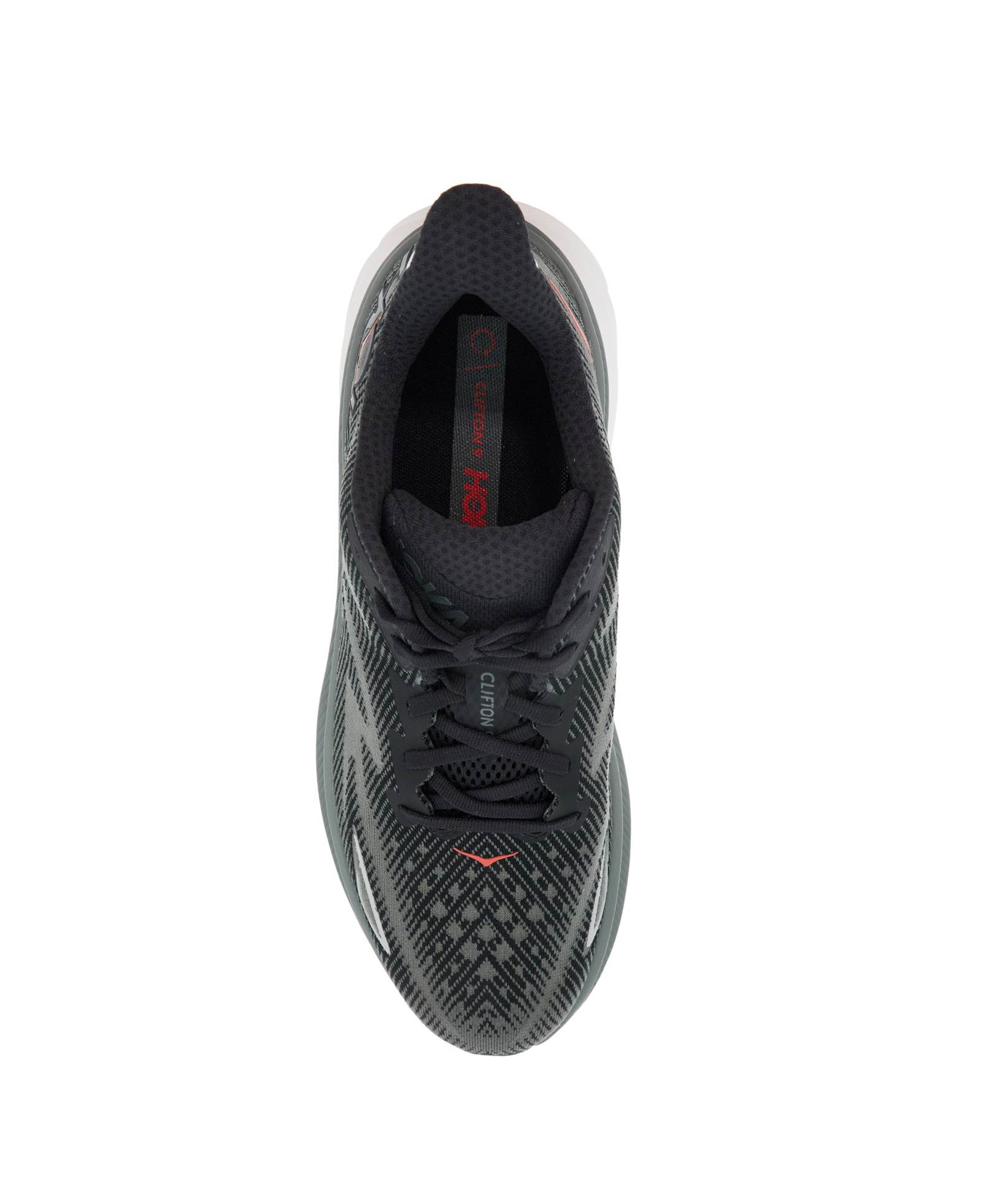 Hoka Clifton 9 Knitted Sneakers In Black