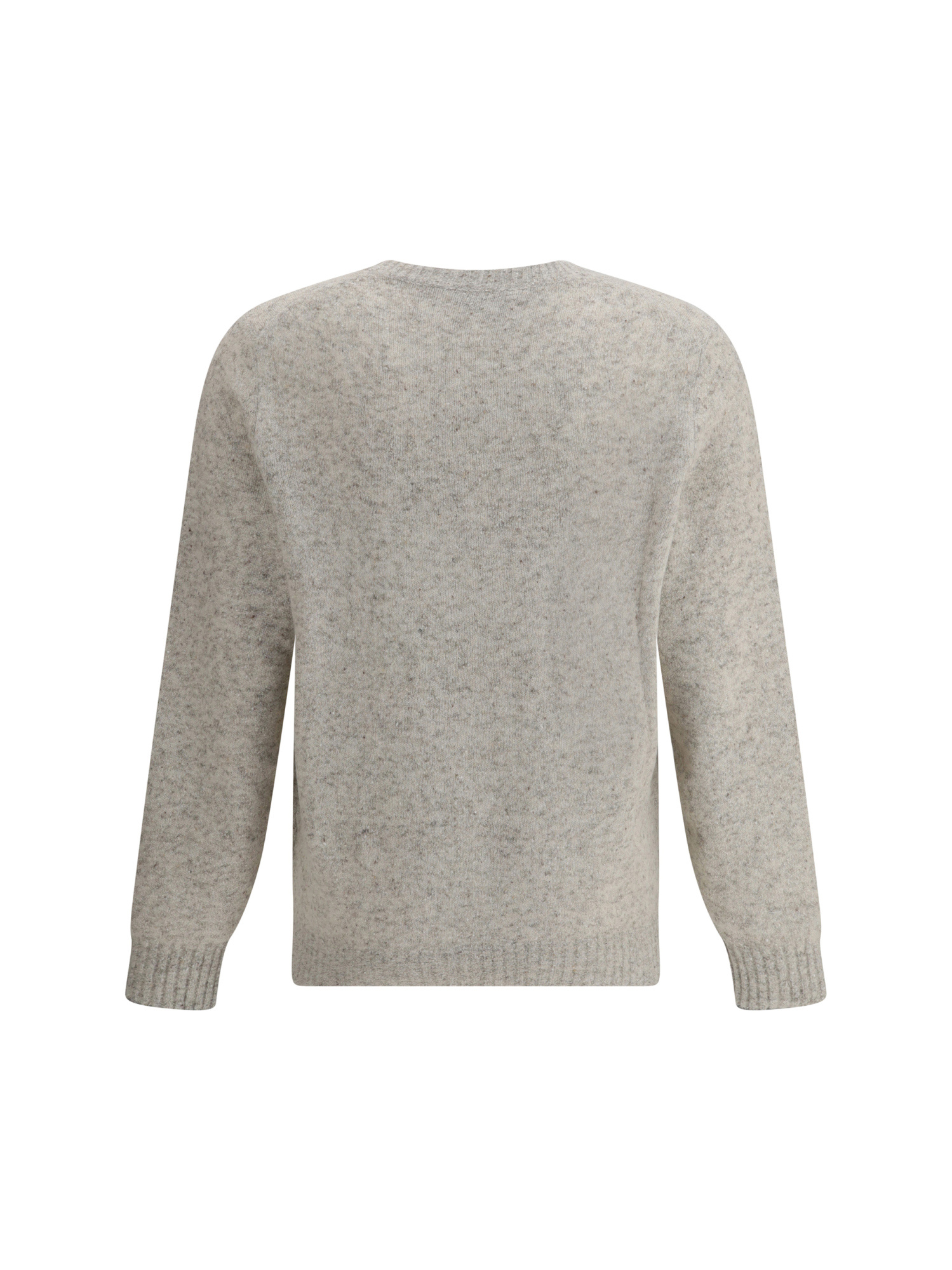 Brunello Cucinelli Grey Melange Cashmere Sweater In Neutral