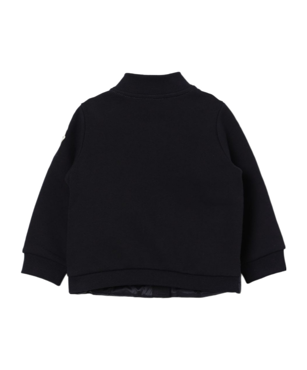 Moncler Logo-patch Panelled Bomber Jacket In Blue