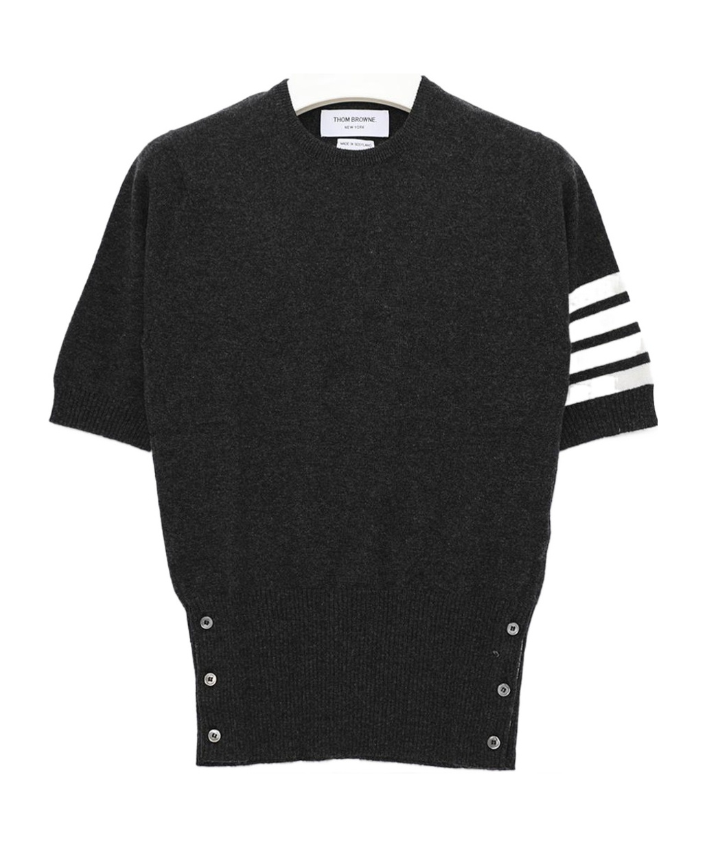 Thom Browne Short-sleeved Sweater In Black