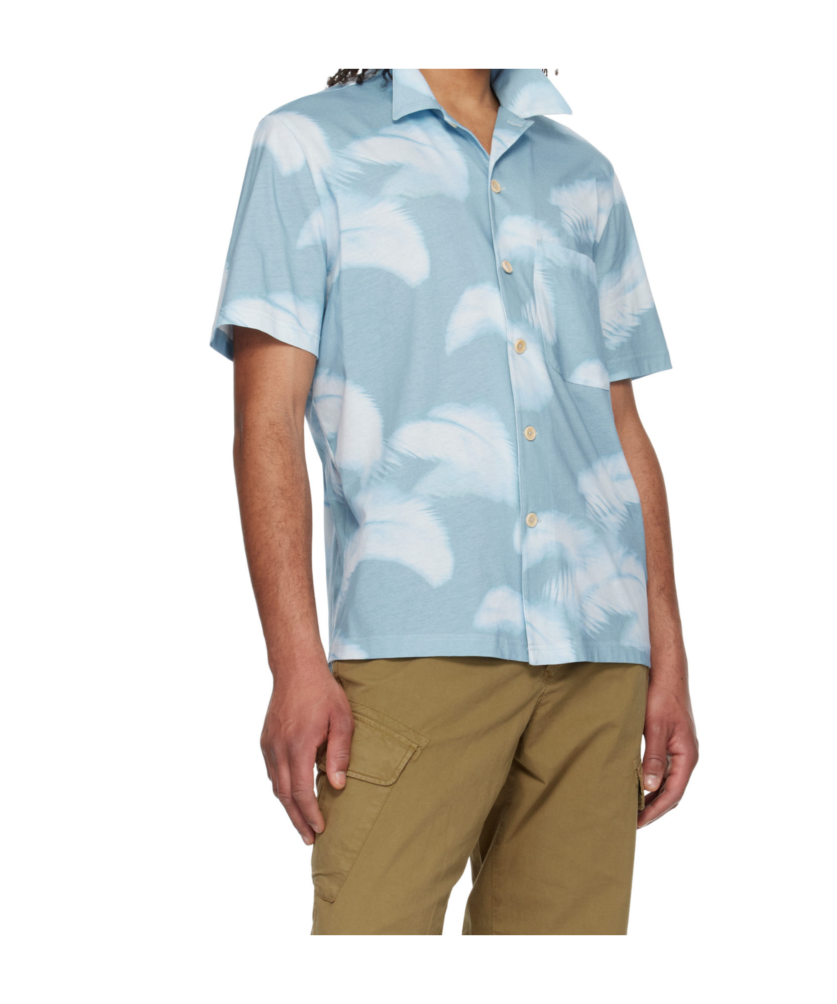 Ps By Paul Smith Abstract-print Shirt In Blue