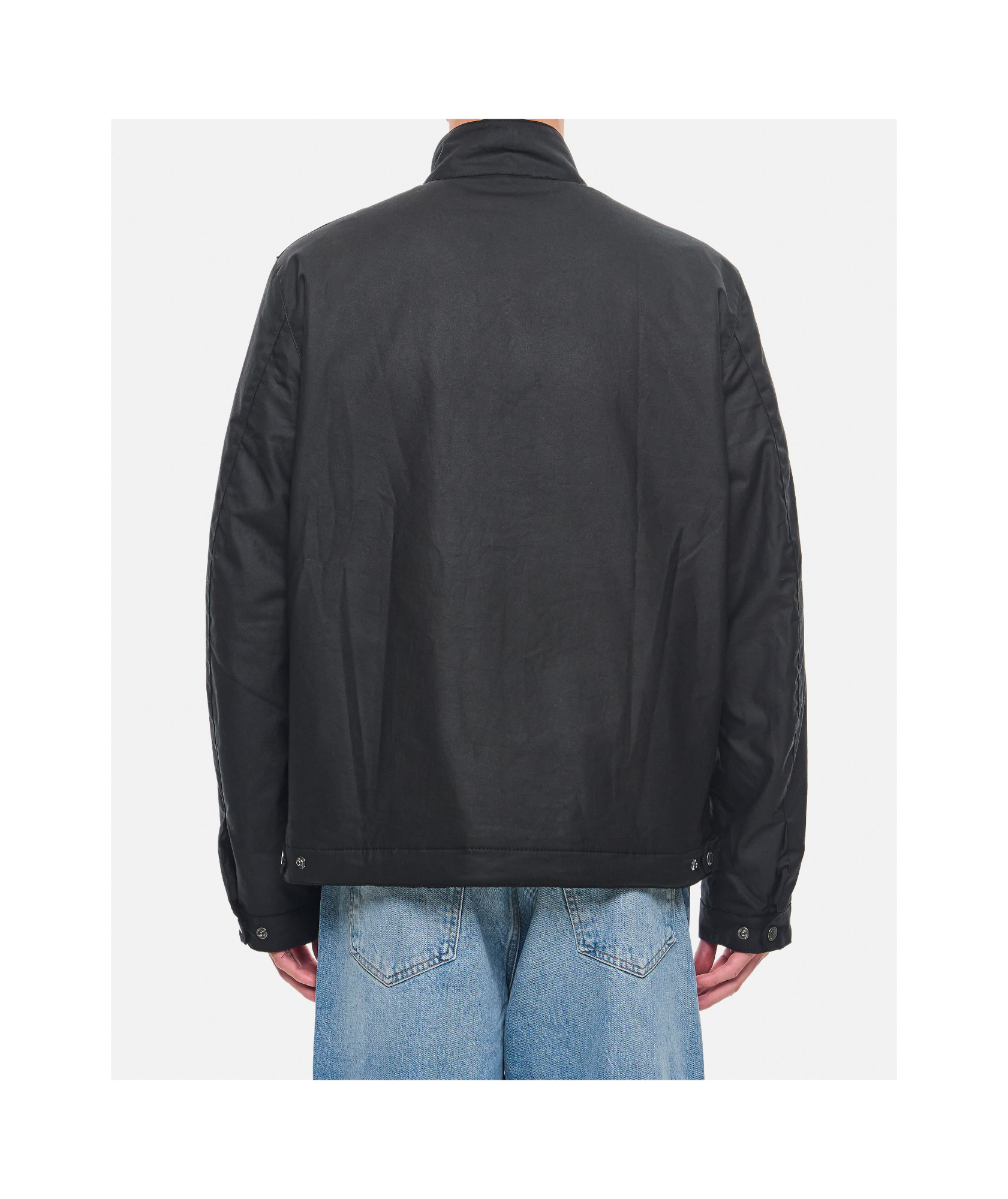 Shop Barbour Lutlaw Harrington Jacket In Blue