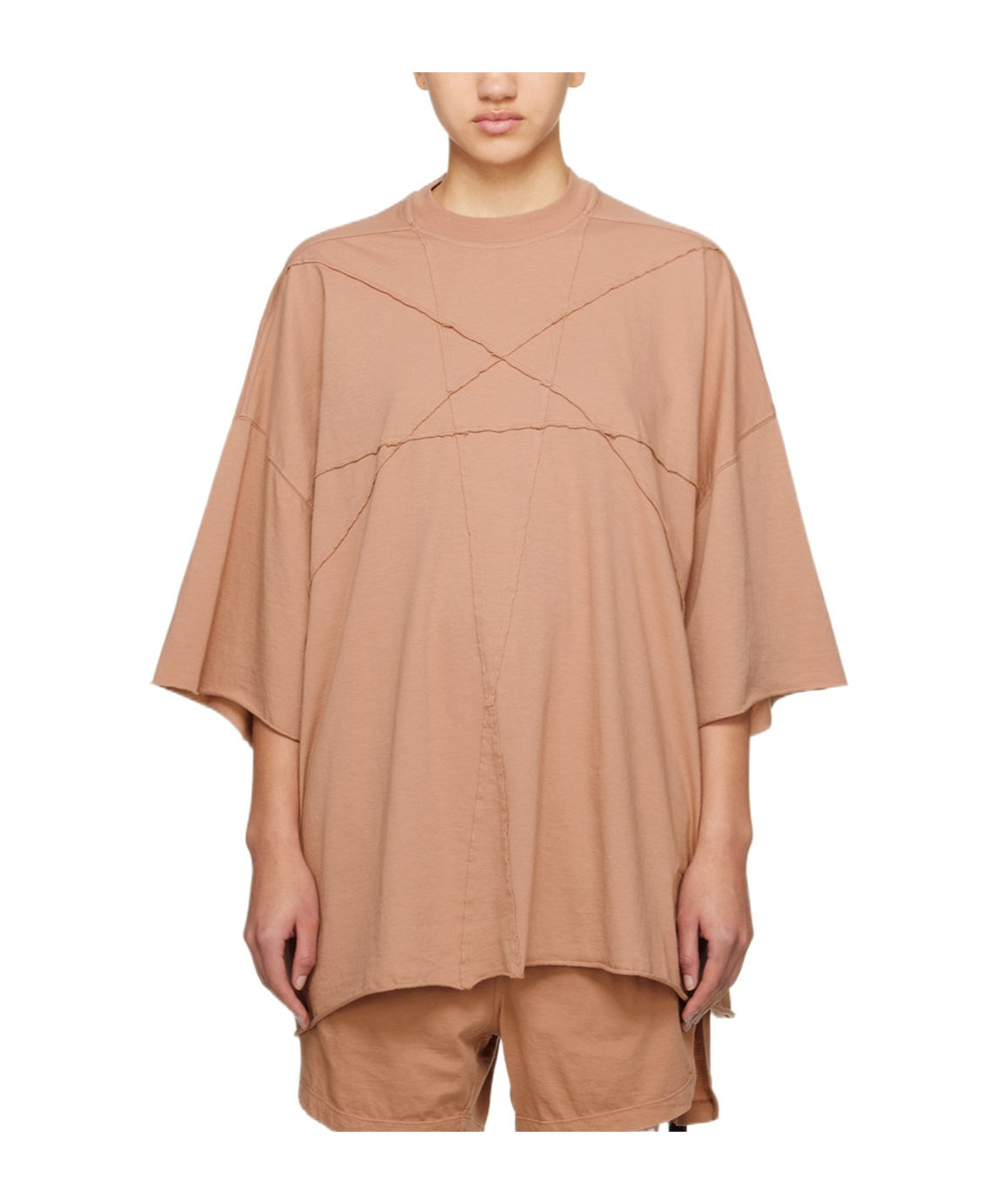 Rick Owens Drkshdw Pink Tommy T-shirt In Pink